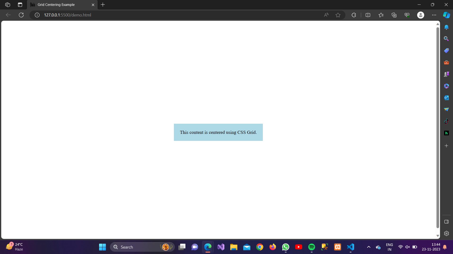Grid Centering Practicise