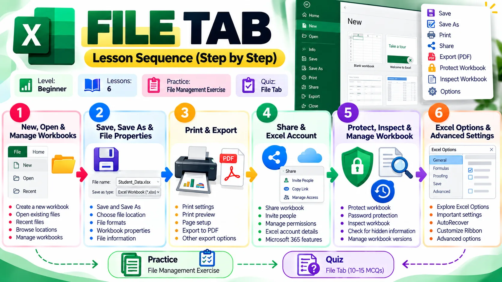New, Open & Manage Excel Workbooks